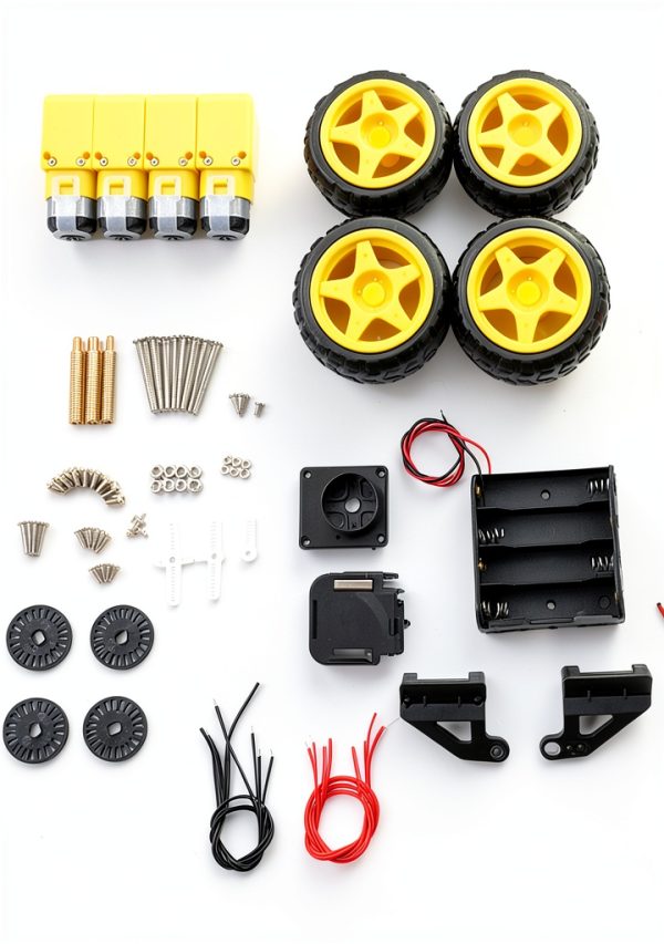 ViaGasaFamido Smart Robot Car Chassis Kit with Switch-7