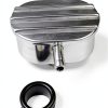 Polished Aluminum PCV Breather Kit by Pirate Mfg Oval Finned Valve-2