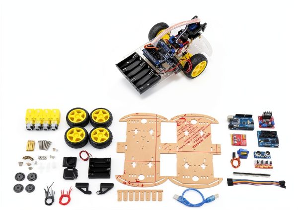 ViaGasaFamido Smart Robot Car Chassis Kit with Switch-8