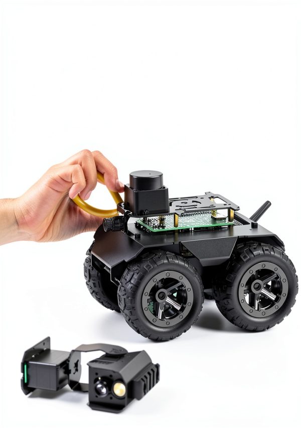 TUOPUONE Wave Rover 4WD Metal Robot Chassis with N20 Motors and ESP32-6