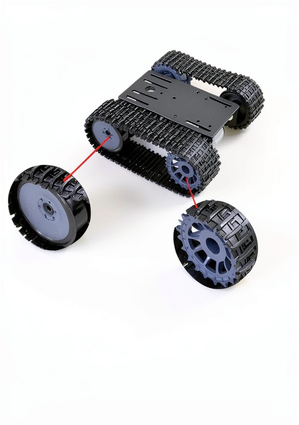 SmaringRobot TP101 Tracked Chassis Kit with Aluminum Frame and Motors-5