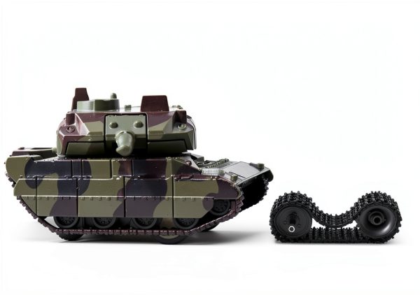 ORFOFE RC Tank Platform – Rubber Plastic Design with Drive Wheels-8