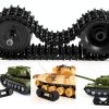 ORFOFE RC Tank Platform – Rubber Plastic Design with Drive Wheels-7