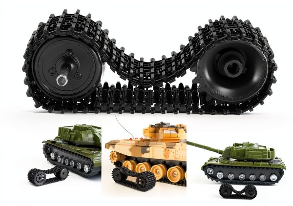 ORFOFE RC Tank Platform – Rubber Plastic Design with Drive Wheels-7