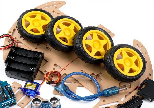 ViaGasaFamido Smart Robot Car Chassis Kit with Switch-5