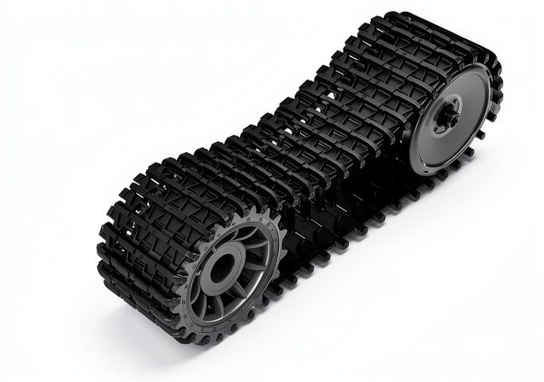 ORFOFE RC Tank Platform – Rubber Plastic Design with Drive Wheels-1