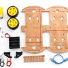 ViaGasaFamido Smart Robot Car Chassis Kit with Switch-4