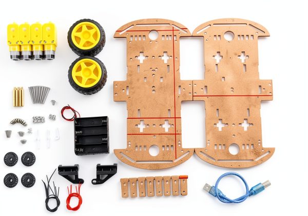 ViaGasaFamido Smart Robot Car Chassis Kit with Switch-4