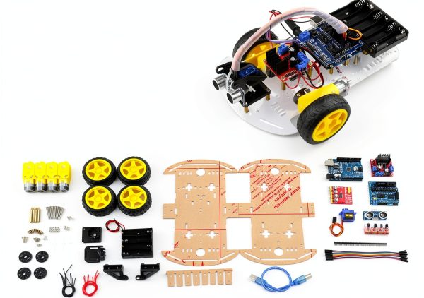 ViaGasaFamido Smart Robot Car Chassis Kit with Switch-0