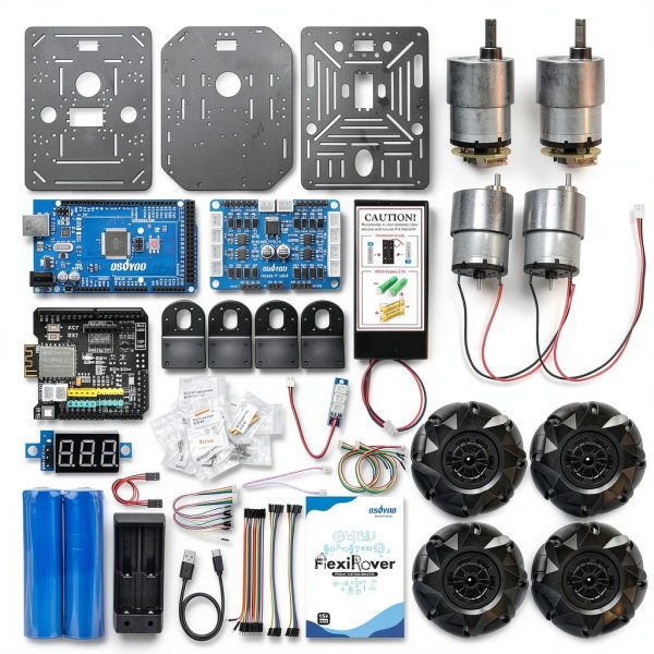 OSOYOO FlexiRover Arduino Mega2560 WiFi Robot Kit with 520 Motors-7