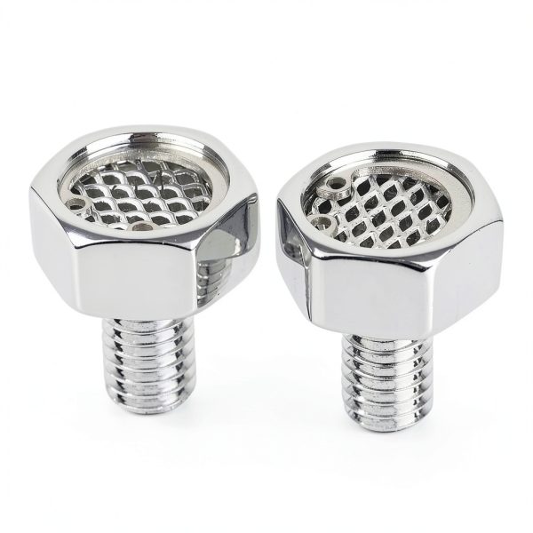 Chrome Motorcycle Head Breather Bolts YDLMT 3/8‑16 Aluminum Sponge-3