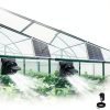 Solar Exhaust Fan, 25W Solar Panel + 8" Ventilation Vent Fan, with Power Adapter, Anti-backflow Valve, High Speed Solar Powered Exhaust Fan with Bracket for Shed, Chicken Coop, Greenhouse, Dog House-3
